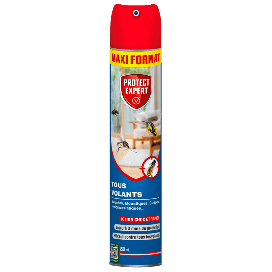 Protect expert aérosol anti insectes volants - prêt a l'emploi - 750ml - insectes volants - action curative & préventive vol750n