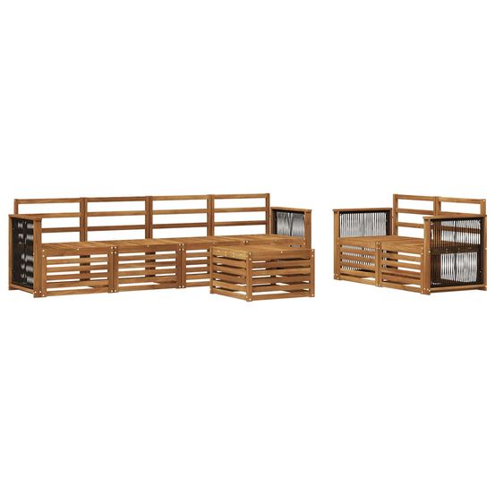 Ensemble de canapés d'extérieur 7 pc naturel