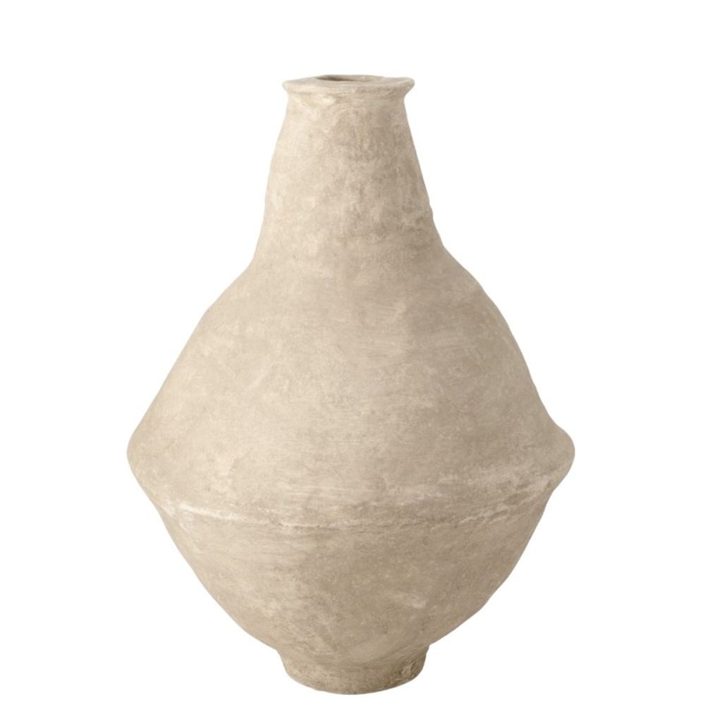 Vase extra large en papier mâché blanc 60x60x90cm