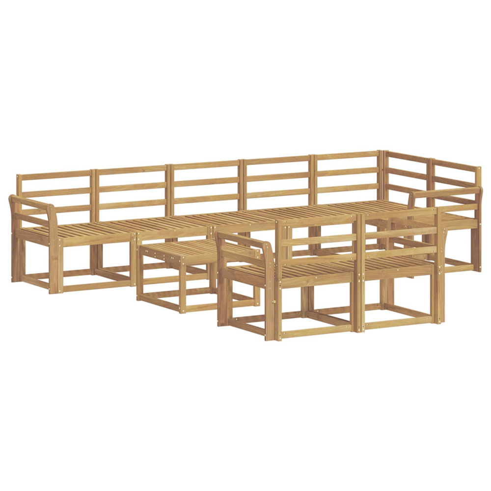 Ensemble de canapés d'extérieur 9 pcs blanc