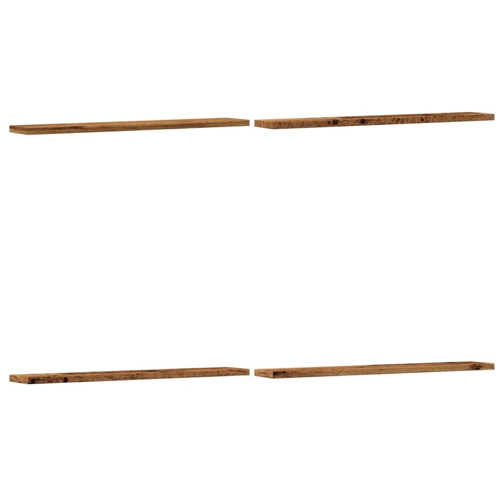Panneaux de bibliothèque 4 pcs vieux bois bois d'ingénierie