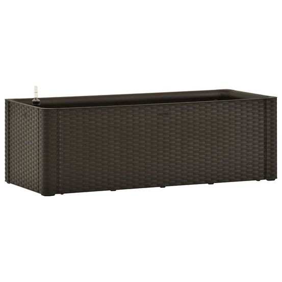 Lit surélevé de jardin avec système d'arrosage moka 100x43x33cm