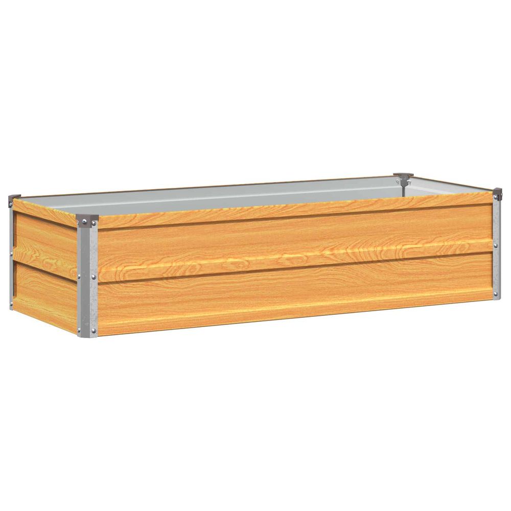 Jardin surélevé naturel 100 x 40 x 24 cm acier laminé à froid