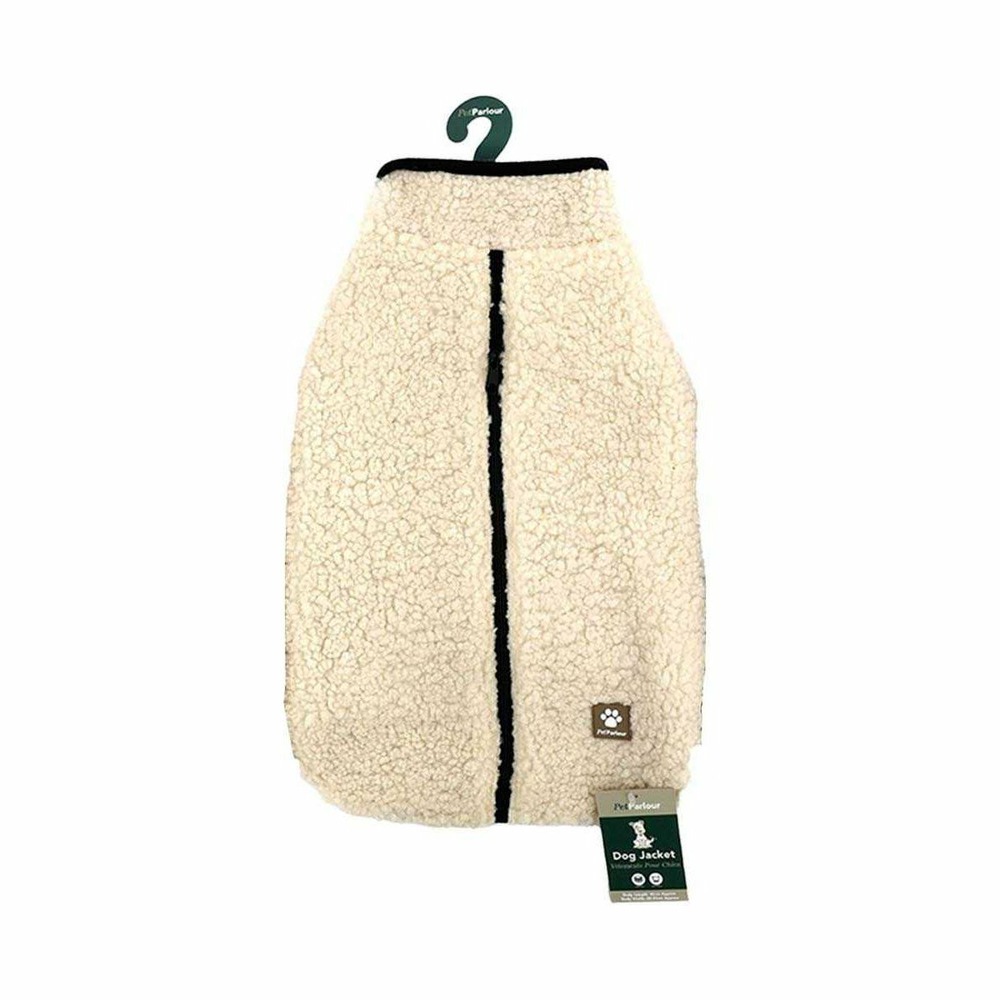 Manteau teddy pour chien 45 cm crème