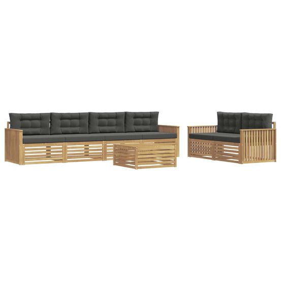 Ensemble de canapés d'extérieur 7 pc blanc et anthracite
