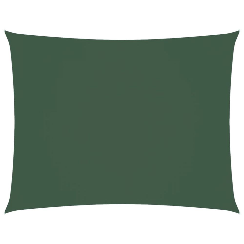 Voile de parasol tissu oxford rectangulaire 3,5x5 m vert foncé