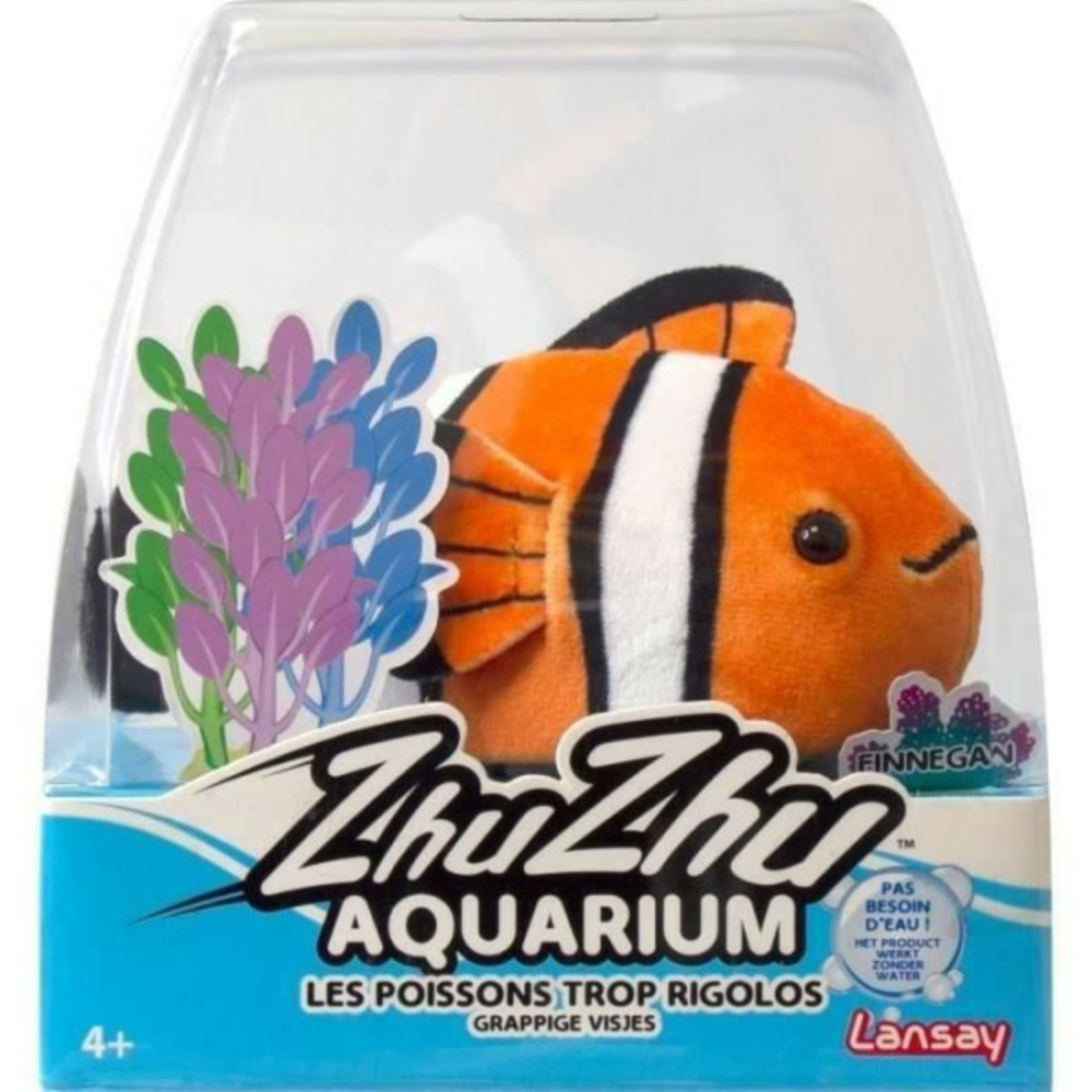 Figurine miniature - lansay - 51116 - zhu zhu aquarium - moon le poisson clown