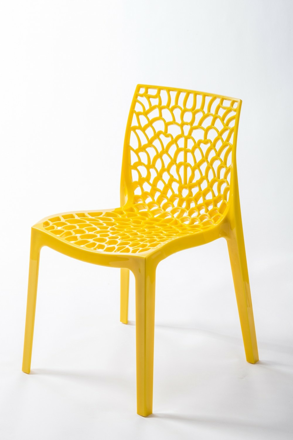 Chaise de jardin en résine grafik jaune
