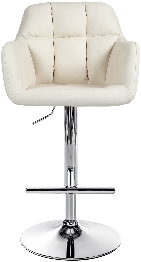 Tabouret de bar natoma simili cuir chromé