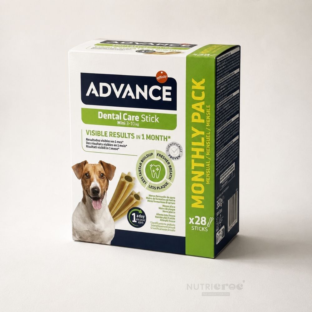 Advance dental care stick mini pour chien 360 g (28 bâtonnets) 4*90g