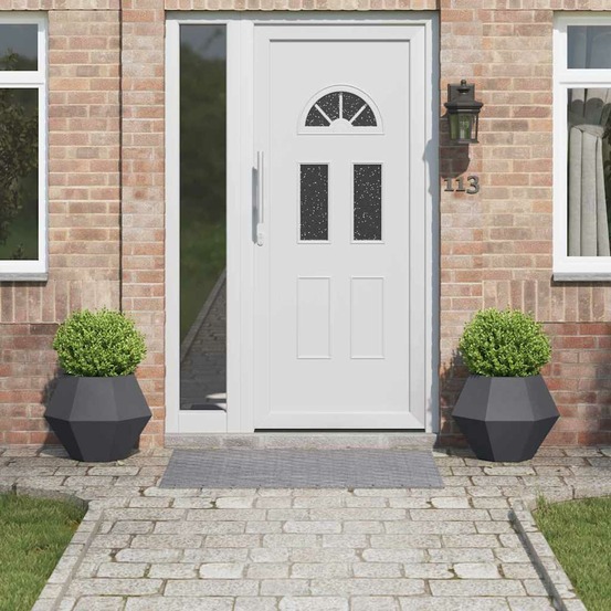 Jardinière 2 pcs anthracite 50 x 50 x 40 cm acier