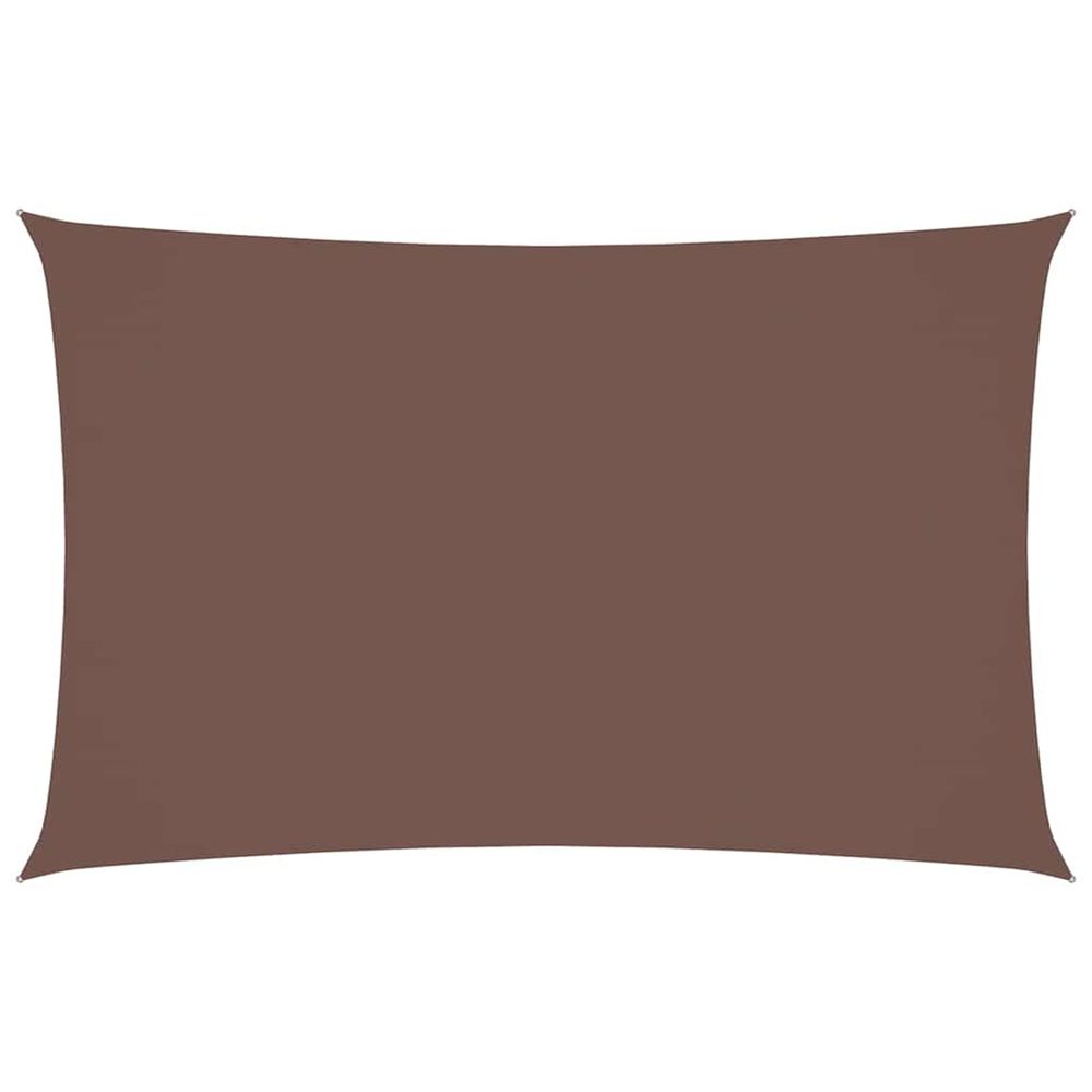 Voile de parasol tissu oxford rectangulaire 2x5 m marron