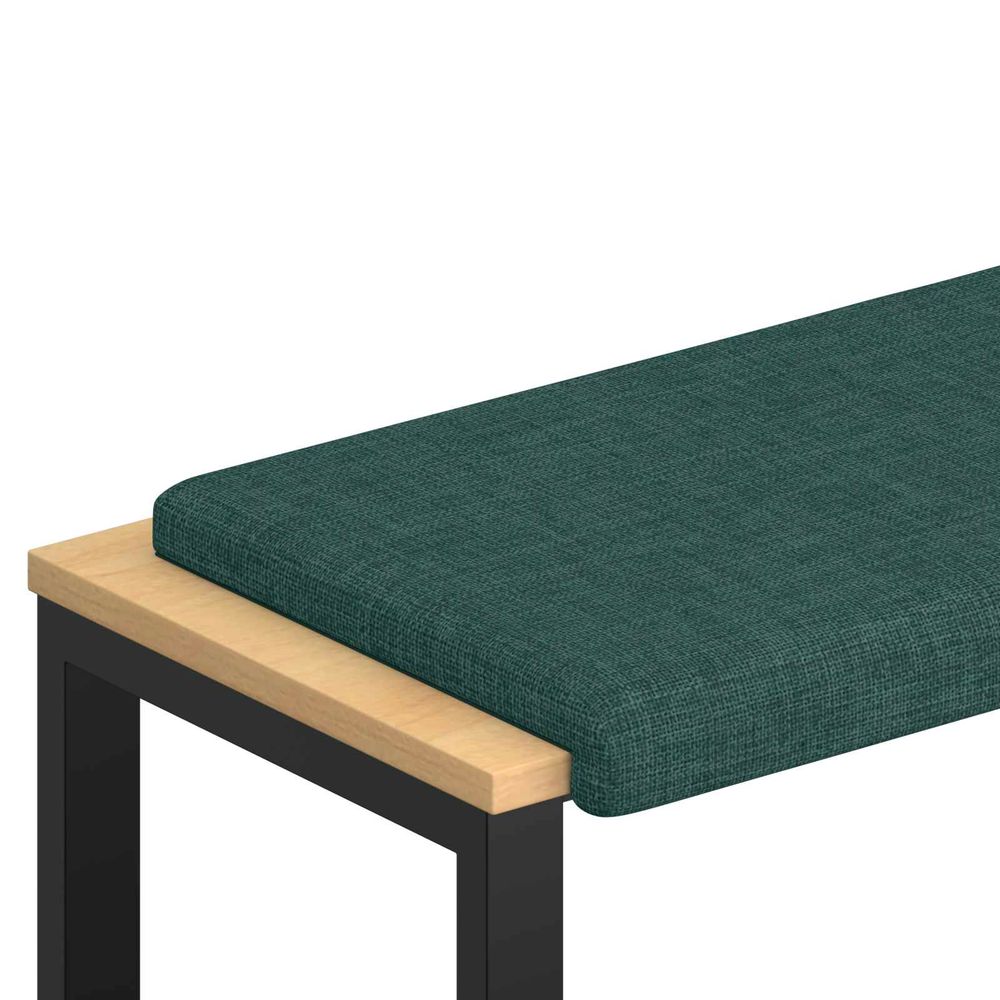 Coussin de banc tissu vert foncé profondeur 35 cm