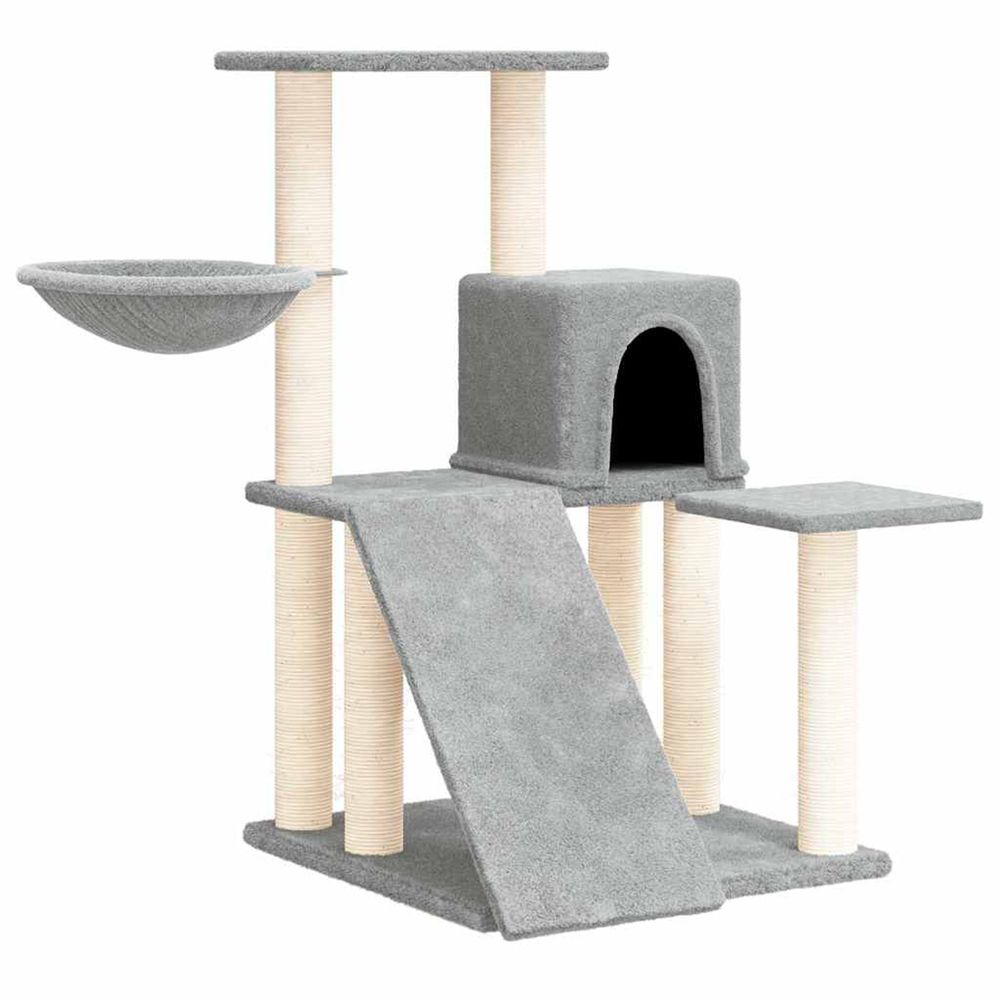 Arbre à chat avec griffoirs en sisal gris clair 82 cm