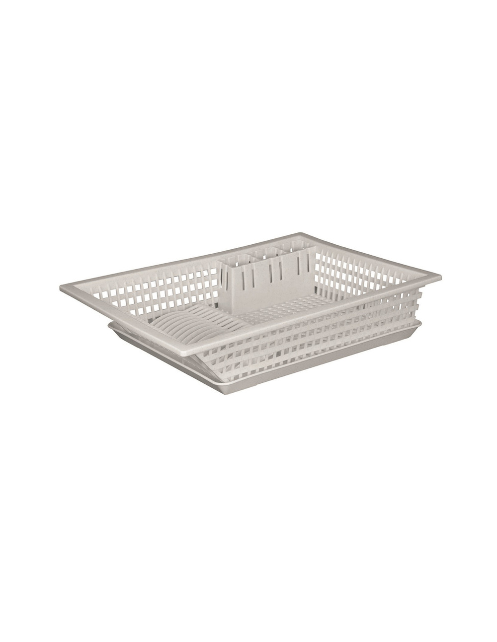 Egouttoir 18 couverts avec plateau gris moucheté