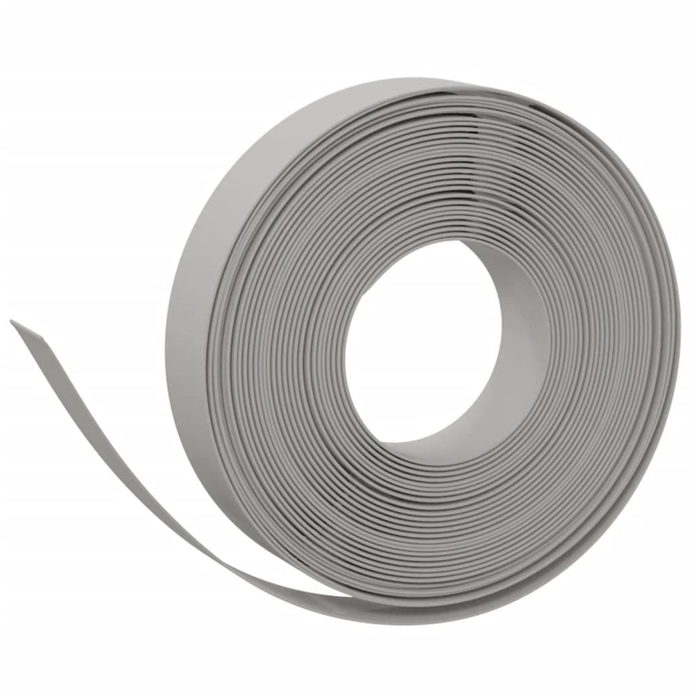 Bordure de jardin gris 10 m 10 cm polyéthylène