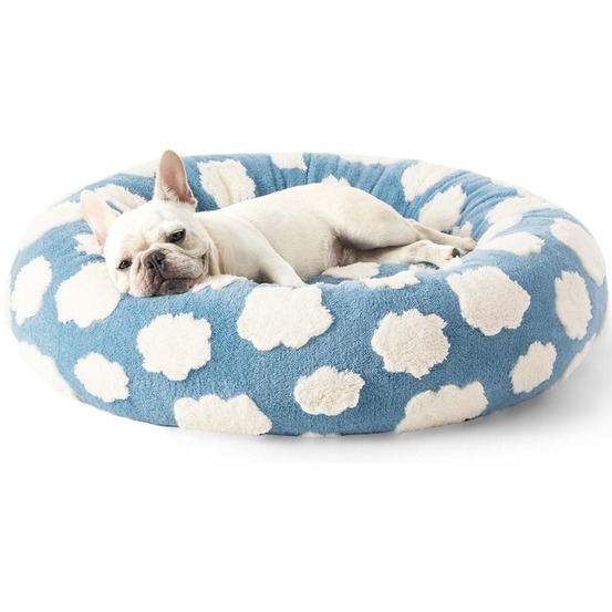 Panier rond pour chien et chat - avec housse lavable, moelleux et antidérapant