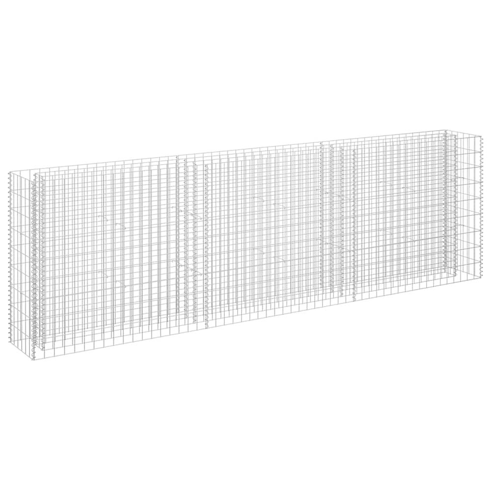 Lit surélevé à gabion acier galvanisé 270x30x90 cm