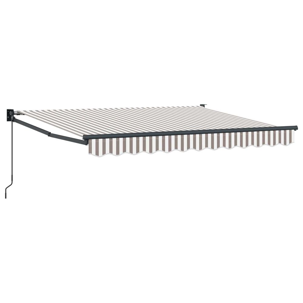 Auvent rétractable gris clair et blanc 3 x 2,5 m