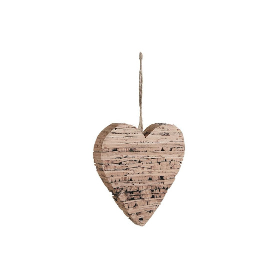 Décoration coeur à suspendre en bouleau