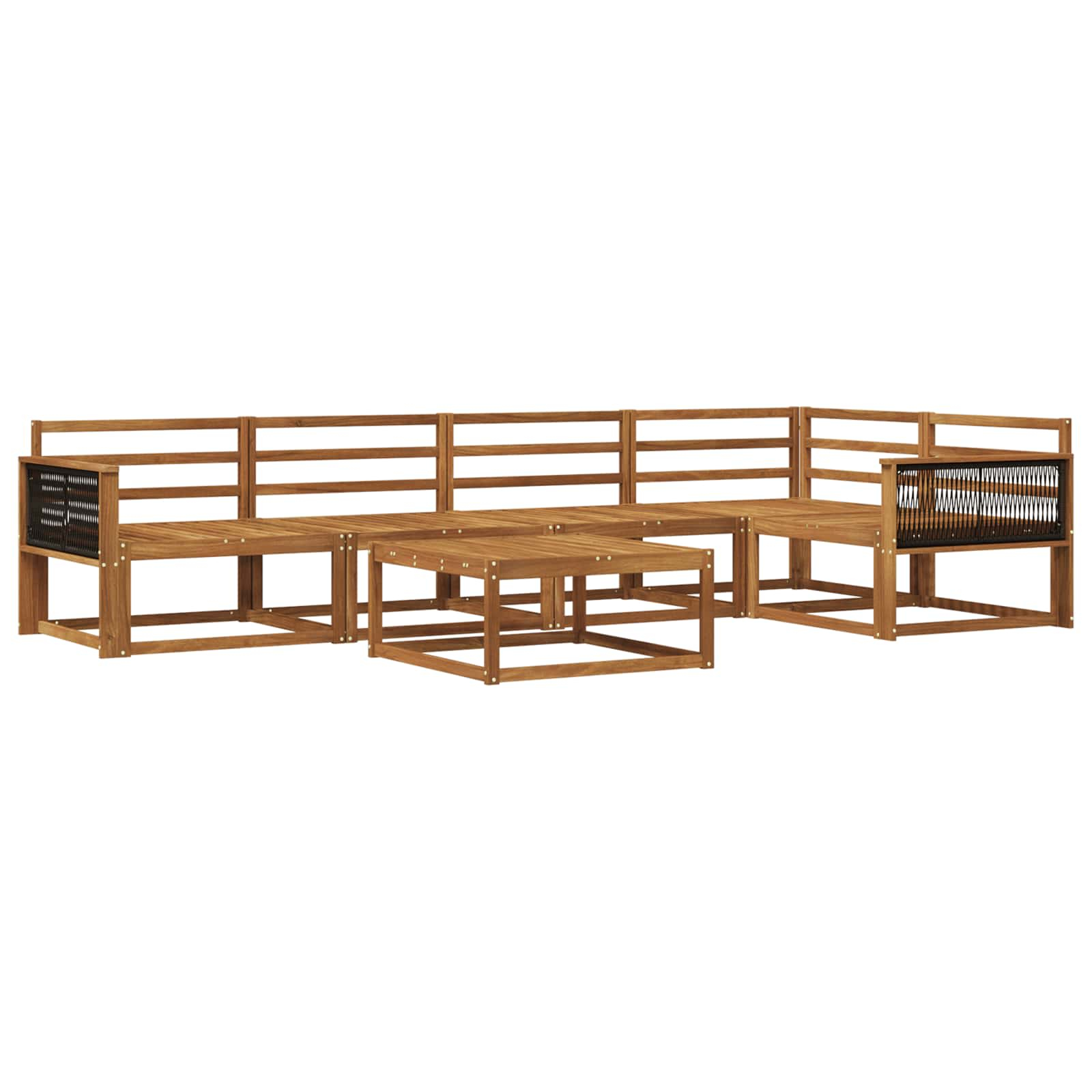Ensemble de canapés d'extérieur 6 pcs naturel