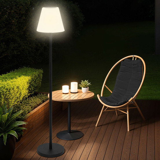 Lampadaire solaire extérieur avec led multicolore