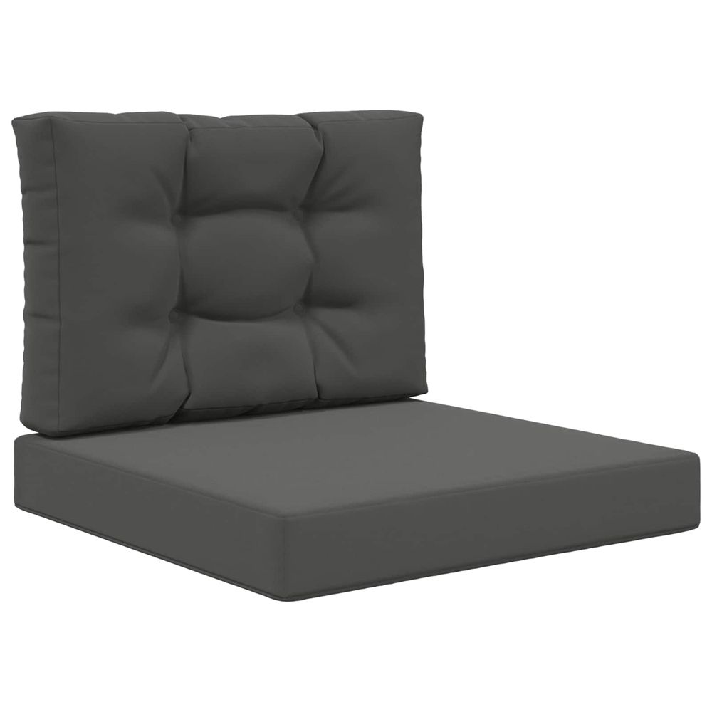 Coussin de canapé d'extérieur polyester anthracite 60 x 60 cm