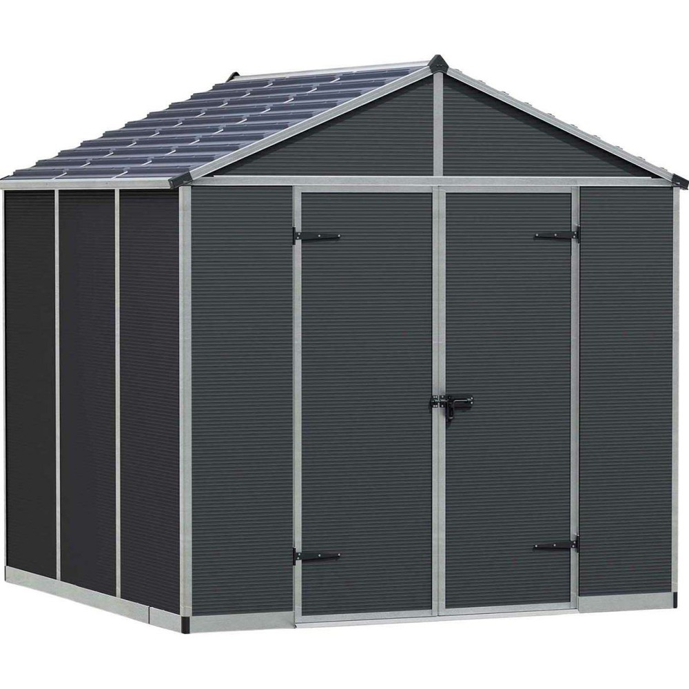 Abri de jardin en polycarbonate et aluminium rubicon 5. 4 m²