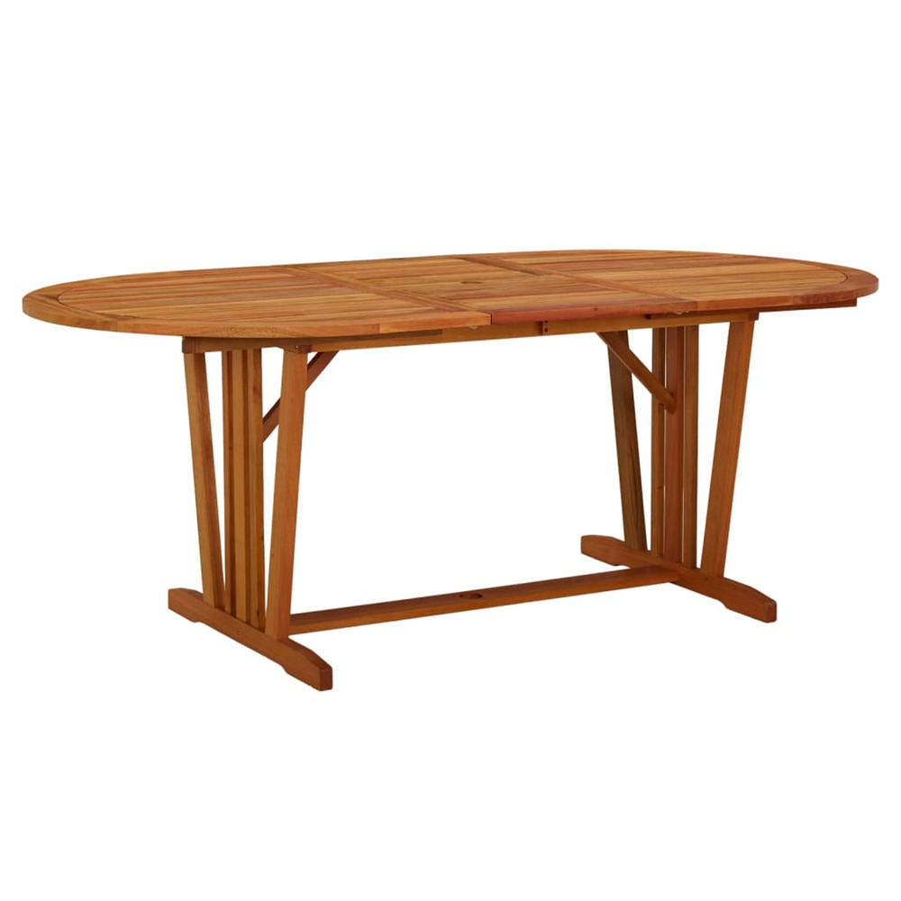 Table de jardin 200x100x75 cm bois d'eucalyptus solide