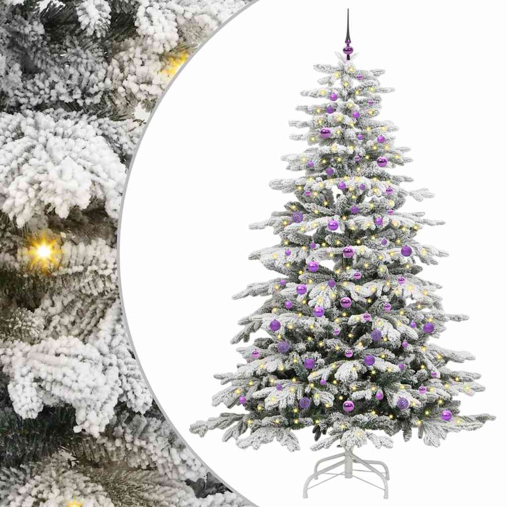 Sapin de noël artificiel à branches articulées blanc 240 cm
