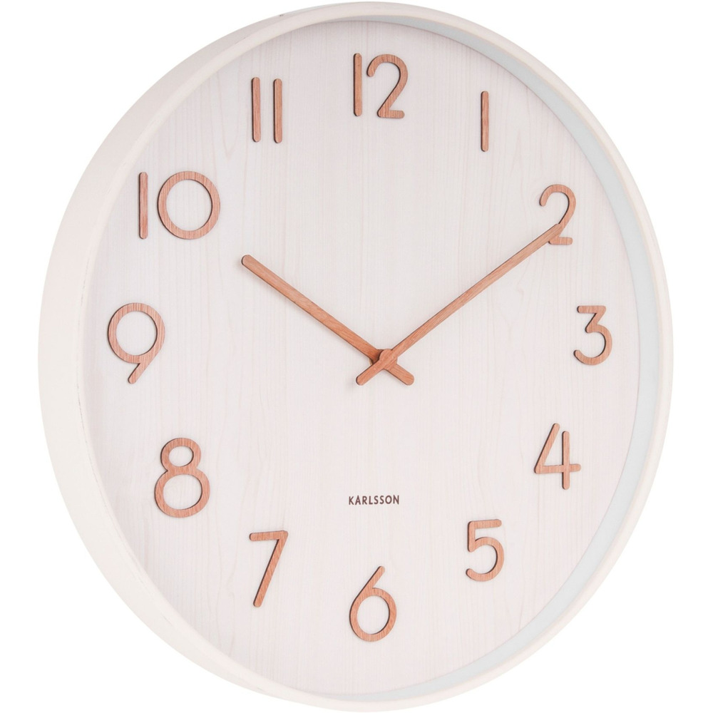 Horloge en bois pure 40 cm blanc