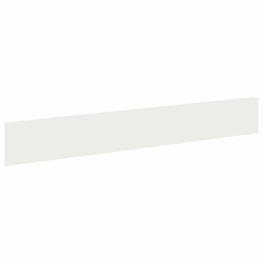 Bordure de pelouse 30 pc 100 x 15 cm acier blanc