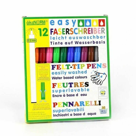 Boîte de 12 feutres fin à l'eau - ø 2 mm