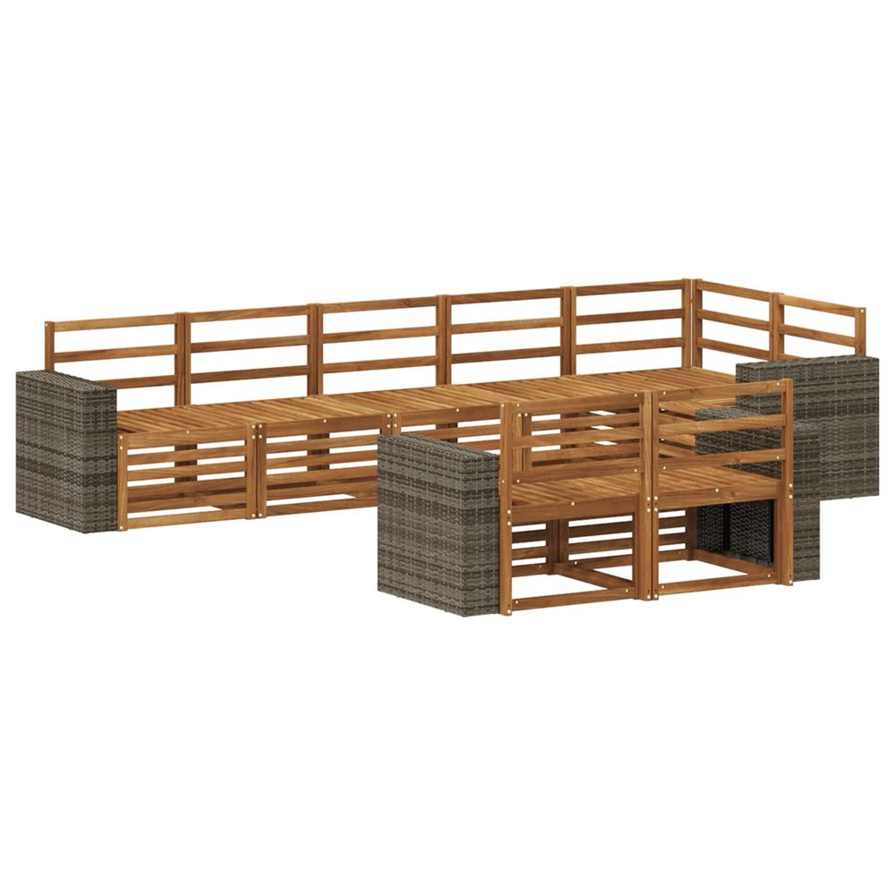 Ensemble de canapés d'extérieur 8 pc polyester