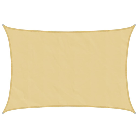 Voile d'ombrage sable 6x4 m 100 % polyester oxford