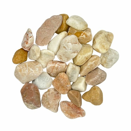 Big bag de +/- 500 kg galet de marbre du portugual eco (rose de valence, blanc et blanc pur) ø 20/30 mm - livraison standart