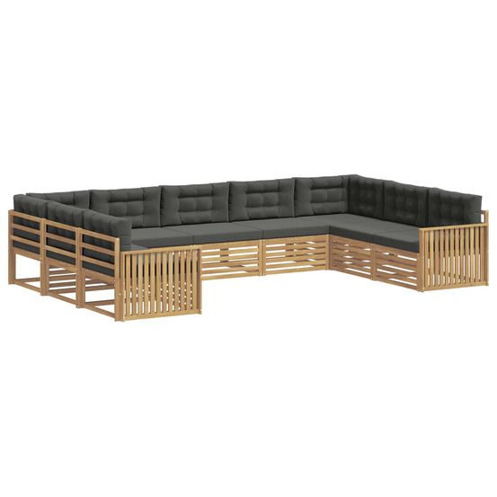 Ensemble de canapés d'extérieur 9 pc blanc et anthracite