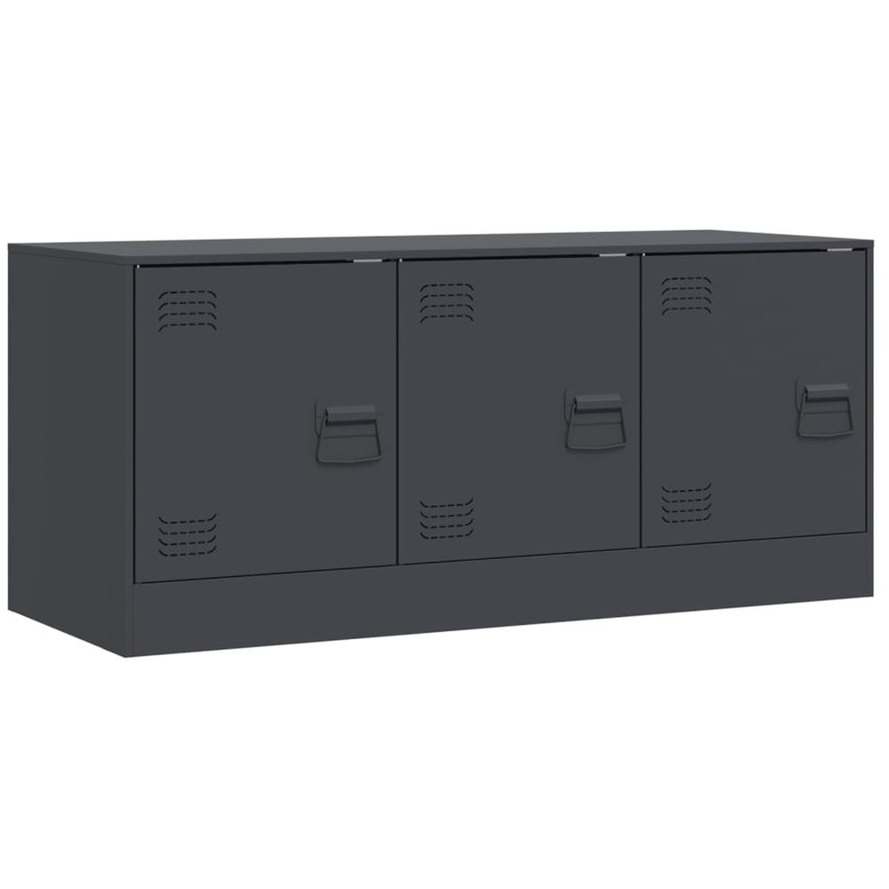 Meuble tv anthracite 99x39x44 cm acier