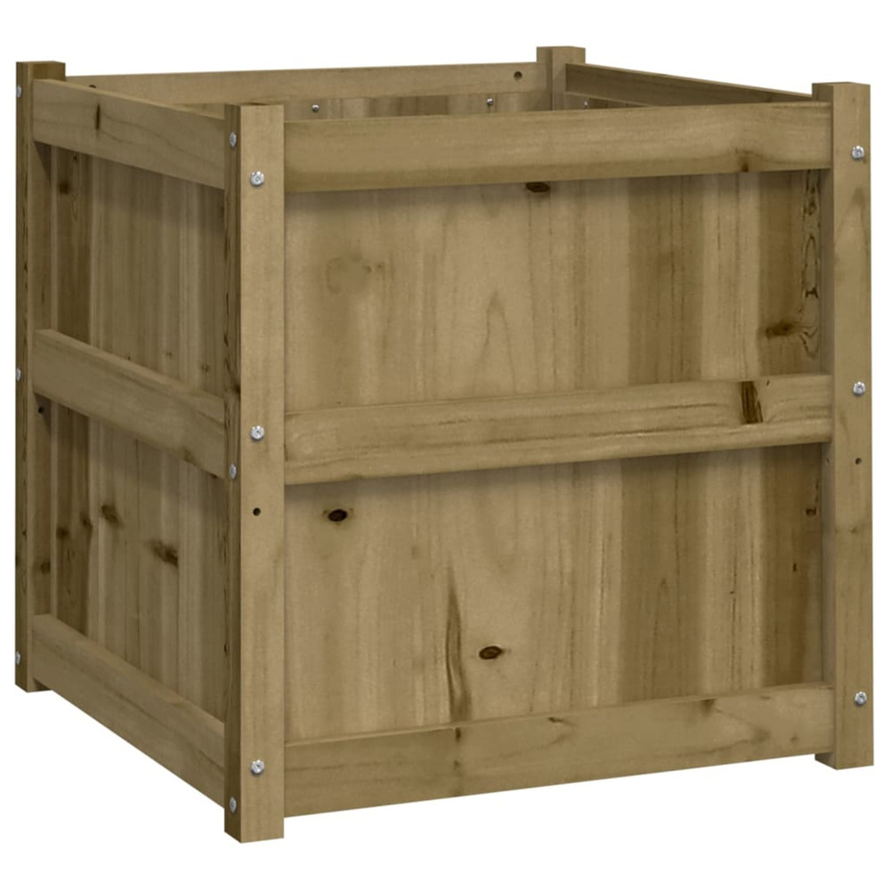 Jardinière d'extérieur d'extérieur 60x60x60 cm bois de pin imprégné