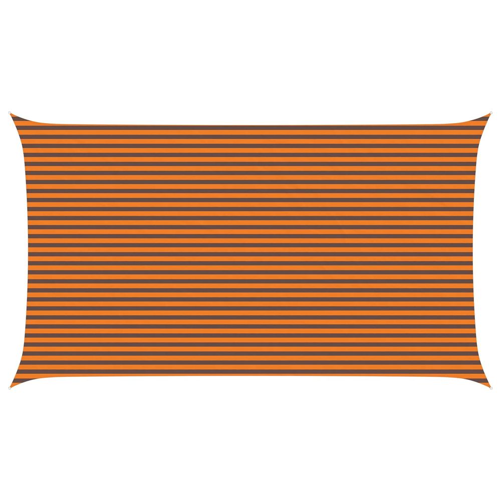 Voile d'ombre orange et marron 4 x 7 m 100 % polyester oxford