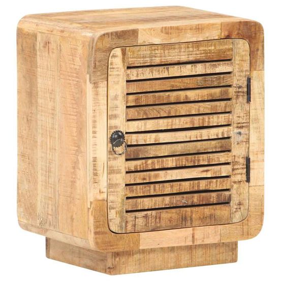 Table de chevet 40x30x50 cm bois de manguier brut