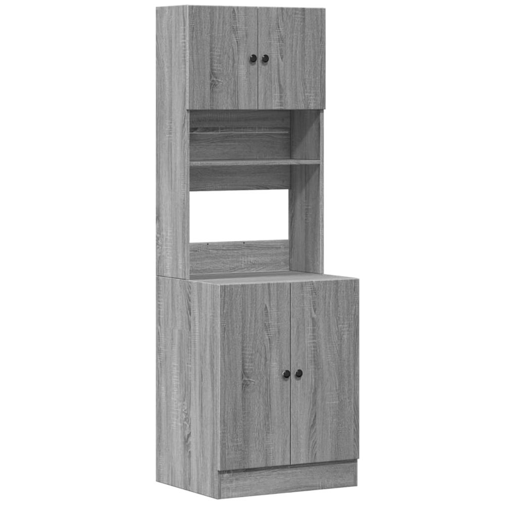 Armoire de cuisine sonoma gris 60x50x180 cm bois d’ingénierie