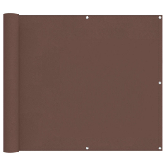 Écran de balcon marron 100 x 600 cm tissu oxford