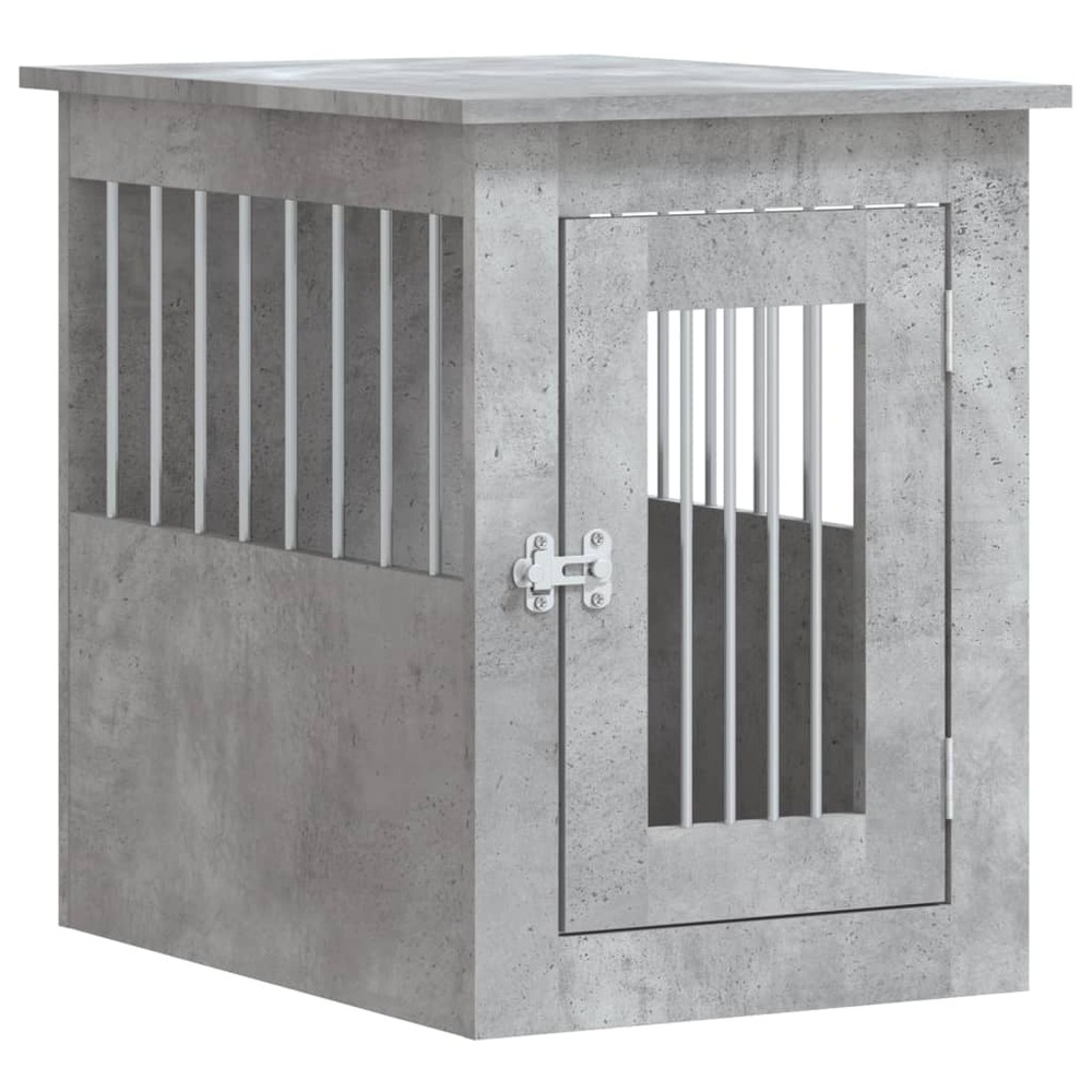 Meuble de cage pour chiens gris béton 45x62x59 cm