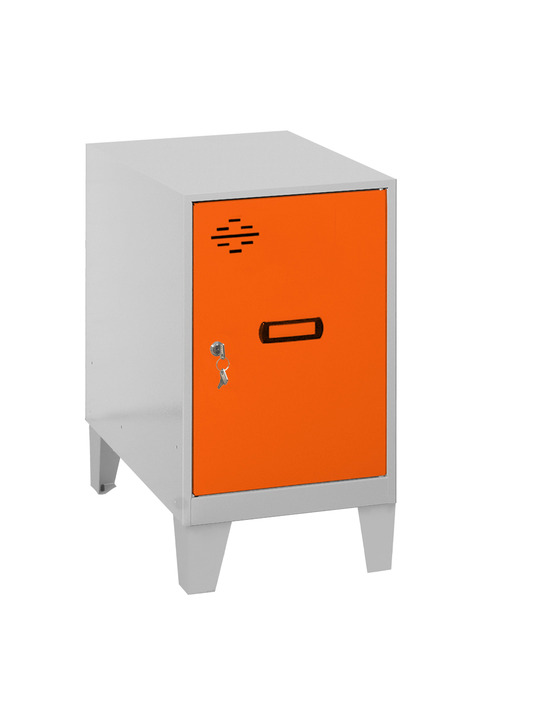 Casier-armoire simonlocker dism.mini 475x300x500+pies gr/oranr gris/orange 575x300x500 - simonrack