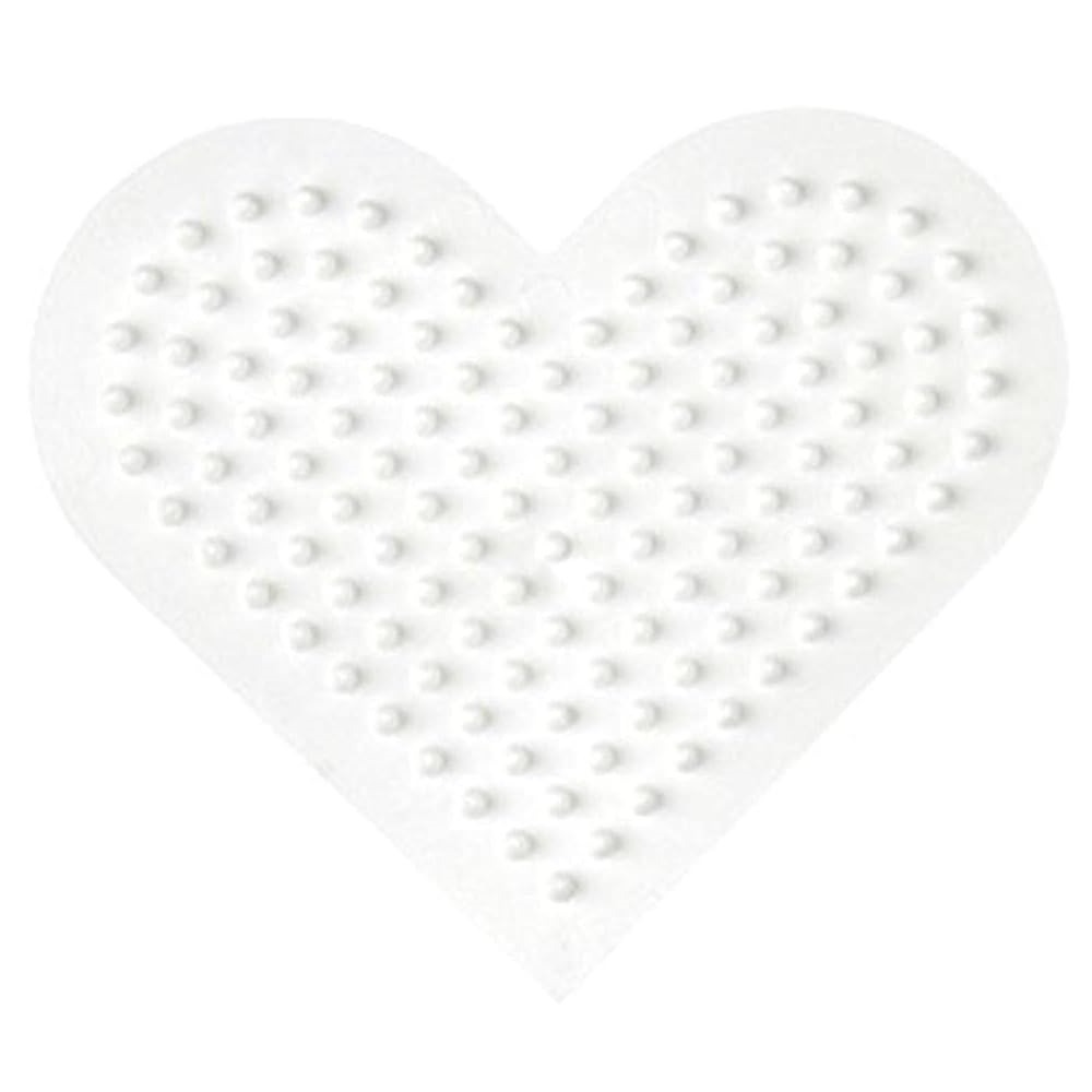 Plaque petit cœur perles plastique midi