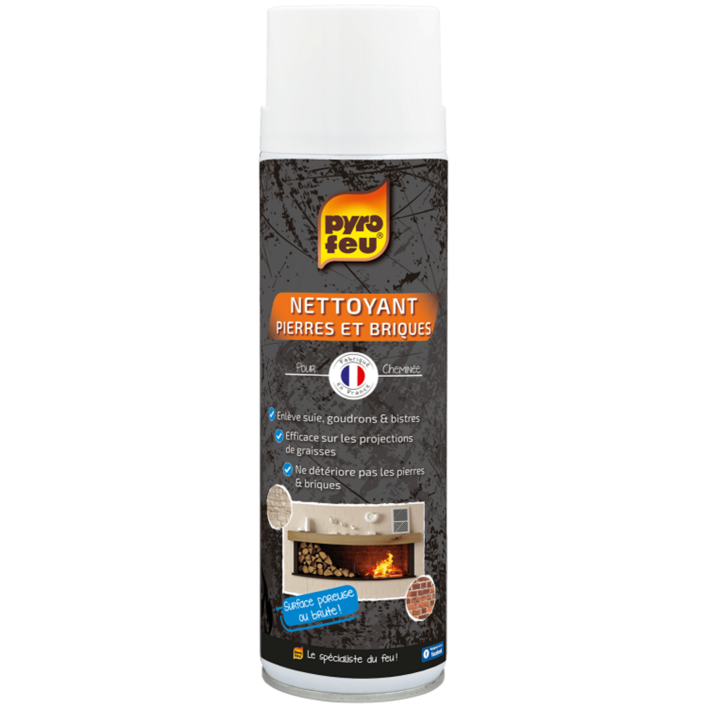 Nettoyant pierre et briques de cheminée en aérosol de 500 ml