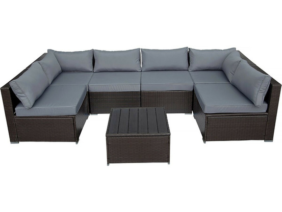 Salon de jardin panoramique en résine tressée