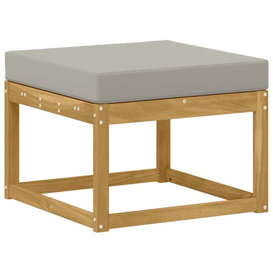 Hocker d'extérieur bois d'acacia massif blanc