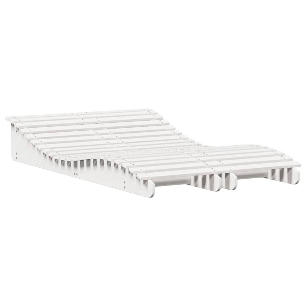 Chaises longues lot de 2 blanc 205x60x31,5cm bois massif de pin